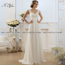 Einfaches Empire-Taillen-Hochzeitskleid für schwangere Frauen, individuelles Boho-Brautkleid in Übergröße, günstiges Brautkleid Robe de Marie