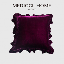 Medicci Home Edge gekräuselte Kissen bezüge antike Retro Vintage alten Luxus lila Samt Kissen bezug 45x45cm Drops hipping
