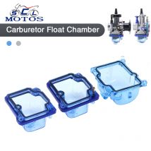 Sclmotos- PWK Motorrad Vergaser Transparent Blau/Gary Float Schüssel Bottom Nieder Abdeckung Für Keihin PWK KOSO OKO KSR EVO 21-28mm