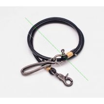 15–30 Zoll handgefertigter langer Biker-Motorrad-Trucker, schwarz, dickes veganes Rindsleder, schlichtes Leder, Schlüsselanhänger, Jean-Geldbörsenkette mit Hakenverschluss