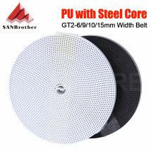 GT2-Riemen PU mit Stahlkern GT2-Riemen 2GT Zahnriemen Breite 6 mm 10 mm 9/15 mm für 3D-Druckerteile Verschleißverstärkter offener Riemen