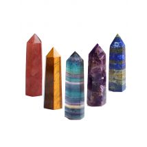 36 Color Natural crystal columns Health crystal point Obelisk Wand Amethyst Rose Quartz Ore Mineral Crafts Home Decoration 1PC