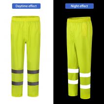 AYKRM HI VIS Pantaloni riflettenti Pantaloni sportivi antivento impermeabili a righe di sicurezza Pantaloni lunghi Oxford Viaggio di escursionismo in bicicletta