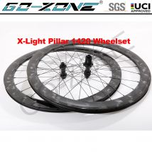 Keramik-Carbon-Laufradsatz 700c X-Light Scheibenbremssäule 1420 Speichen Ultraleichte X-Light Steckachse/Schnellspanner-Straßenräder