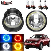 Gruppo fendinebbia Angel Eye per Nissan Juke F15 2010-2014 Car 20W paraurti anteriore fendinebbia Halo Ring luce di marcia diurna H11 12V