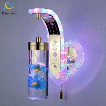 Moderne Minimalistischen Farbe Kristall LED Wand Lampe Wohnzimmer Schlafzimmer Nacht Walllamp Room