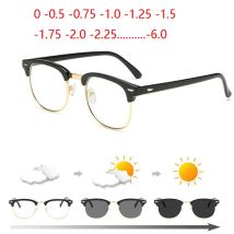 Dioptrien SPH 0 -0,5 -1 -1,5 -2 -2,5 -3 -3,5 -4 -4,5 -5 -5 -5,5 -6,0 Anti-Blaulicht-Sonnenbrille mit photochromer Oberfläche