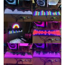 AS128 Voice Control Voll Farbe RGB Musik Spektrum Display Analyzer Stereo Audio KTV Bühne LED