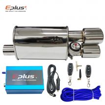 EPLUS Car Exhaust System Vacuum Valve Control Exhaust Pipe Muffler Kit Variable Sound Universal 51 63 76 MM With Nozzle