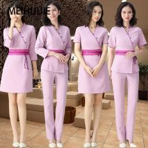 Massage uniformen uniform schönheit salon arbeit kleidung cosme tologist kleidung spa uniformen frauen kosmetikerin kostüm massage kleidung