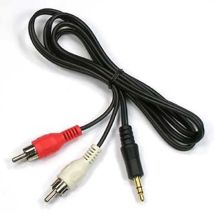 HEIßE Neue 3,5mm Jack Kopfhörer Mini Stecker Auf 2 RCA Stecker Stereo Audio Lautsprecher Adapter Kabel