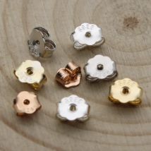 4 Stück Reine S925 Sterling Silber Schmetterling-Ohrringverschlüsse Roségold Ohrringstopper für Ohrstecker DIY Schmuckherstellung Zubehör