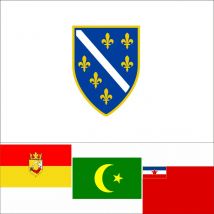 Bosnien Und Herzegowina Geschichte Flagge 3X5FT 90X150CM 100D Polyester
