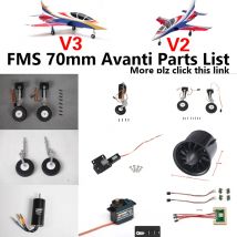 FMS 70mm Avanti V2 V3 EDF Impeller Jet Teile Einfahren Fahrwerk Set System Motor ESC Servo Baldachin RC Flugzeug Modell Flugzeug