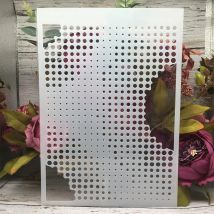 A4 29cm Gradiant Geometry Dot Texture DIY Layering Stencils Wall Painting Scrapbook Coloring Embossing Album Decorative Template