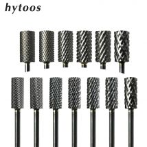 HYTOOS Barrel Nagel Bohrer Bits 3/32 "Hartmetall Nagel Bit Rotary Maniküre Schneider Nägel Zubehör Gel Entfernung Fräser werkzeug