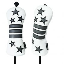 1 PCS Golf Club Head Cover for Driver Fairway Wood and Hybrid PU Waterproof Leather Striped Star for Most Golf Clubs