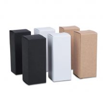 100 stücke 10 ML bis 100 ML 18 MM Gummi Kopf Dropper Ätherisches Öl Flasche Verpackung Box Kosmetik Kraft Karton weiß Schwarz Papier Box