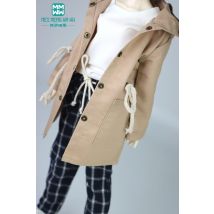 Passend für 43–45 cm große 1/4 BJD-Puppenkleidung, modische Jacke, T-Shirt, Freizeithose, Geschenk für Mädchen