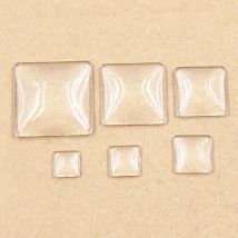 30mm 25mm 20mm 15mm 12mm 10mm Quadratische Flache Rückseite Transparent Klar Glas Cabochon Hohe qualität DIY Schmuck Machen DIY Erkenntnisse