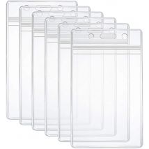 Extra Dicke ID Karte Abzeichen Halter Vertikale Klaren PVC Karte Halter mit Wasserdichte Wiederverschließbaren Zip Typ