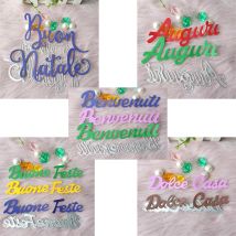 Nuova parola italiana Fustelle in metallo Decorativi fai da te Scrapbooking Acciaio artigianale fustellato Goffratura Carte di carta Stencil