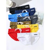 Men's Underwear Beach Low Waist Stretch Comfortable Breathable Soft Briefs Trendy Sexy Youth Swimming Trunks Underpants