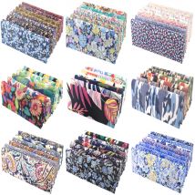 Poplin Cotton Fabric for Needlework Patchwork Paisley Scroll Fat Quarter Printed DIY Sewing Handicraft Quilting 5-7 Pcs Pack