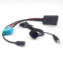 Biurlink 6+8 Pin Autoradio Aux In Bluetooth Audio Adapter Kabel Freisprechmikrofon für Fiat Bravo VISTEON Radios ab 2007