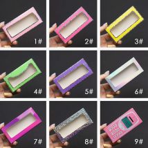 50/100 Pcs Wimpern Verpackung Box Groß Großhandel Benutzerdefinierte 3D Nerz Wimpern Boxen Verpackung Mit Logo Make-Up Set Wimpern Fall Pack