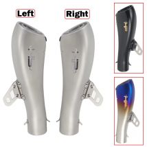 60.5/51mm Inlet Right and Left Universal Motorcycle Exhaust Muffler DB Killer Dual Side Escape for NINJA400 Z900 Z1000 S1000rr