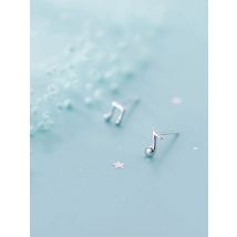 La Monada Asymmetrical Fine In Jewelry Earrings For Women Music Note Earring Korean Woman Stud Earrings 925 Sterling Silver