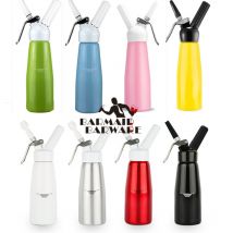 500 ml Cremespender, Schlagsahne, handwerklich hergestellter Cremebesen mit Dekorationsdüsen aus Aluminium