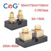 CG 0,25 USA Typ FL-15 5A 10A 20A 50A 75A 100A 300A 500A 600A 50mV 75mV 100mV Messing Strom Montieren DC Shunt Widerstand Mit Basis
