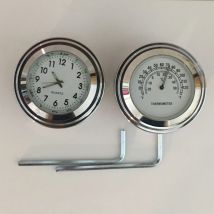 Orologio da moto impermeabile o termometro Thermo adatto per manubrio da 7/8 "o 1" Harley Honda Yamaha Suzuki Kawasaki