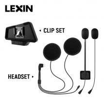 Set di cuffie e clip per citofono LEXIN LX-B4FM-X per casco completo/mezzo con spina jack per cuffie Bluetooth con suono forte e di alta qualità