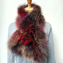 Fluffy Genuine Fox Fur Scarf For Women Winter Warm Female Winter Luxury Real Fur Scarves Red Natural Fur Scarfs Femme