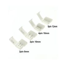10pcs/lot led strip Connector 2Pin 4pin 8mm 10mm Quick Splitter Right Angle Corner Connector for 5050/3528 RGB LED Strip light