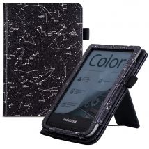 Standhülle für PocketBook Touch HD 3/Touch Lux 4 5/Basic Lux 2/Basic 4/633 Color eReader – PU-Lederhülle mit Handlauf