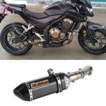 CBR500 Exhaust Laser AK Motorcycle Exhaust Muffler Escape Moto Mid link Pipe Slip on For Honda CBR500R CB500X CB500F 2013- 2019