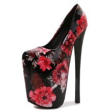 SDTRFT 20 cm Dünne Hochhackige Party Pumps 22 cm Frau Hochzeit Plattformen Schuhe Cosplay Blumen