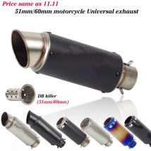 Scarico del tubo del motociclo da 51mm/60mm con silenziatore di fuga DB Killer con silenziatori di scarico in fibra di carbonio per Z900 PCX125 Z400 MT07 R3