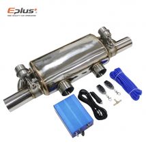 EPLUS Car Exhaust System Vacuum Valve Mufflers Remote Control Variable Exhaus Stainless Steel Universal T Shape Two In Two Out