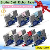 12mm 18mm TZe-R231 Satin Ribbon label tape TZe-RN34 TZe-RE34 TZE-RE31 Compatible for Brother Label Printer Maker H110