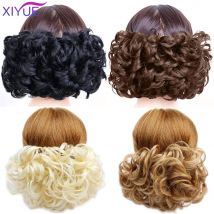Xiyue Damen lockiges Chignon mit elastischem Gummiband clip in synthetischen Scrunchie Wrap Haar chaotisch Brötchen Haar teile