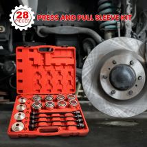 Kit manicotti per tirare e premere da 28 pezzi Strumento per cuscinetti per boccole di installazione per manicotti da 34, 42, 50, 58 e 66 mm