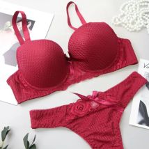 DAINAFANG 6 Farben Büstenhalter Sexy Spitze Dessous Komfortable Crop Top Weibliche Unterwäsche Frauen Bügel Push-Up Bh Sets