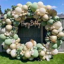 162 pezzi palloncini verde avocado ghirlanda arco bianco crema palloncino verde oliva retrò per decorazioni di sfondo per feste di compleanno di nozze