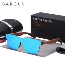 Occhiali da sole in legno BARCUR Occhiali da sole in noce nera naturale per uomo Occhiali da donna polarizzati UV400 Oculos De Sol Masculino Feminino