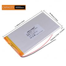 3,7 V Tablet-Akku 6000 mAh, jede Marke, universelle wiederaufladbare Lithium-Batterien für Tablets 3790140
